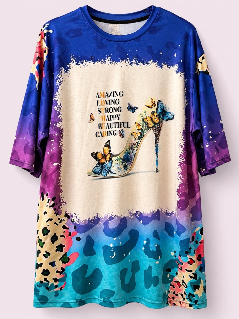 MOTHER Inspirational Butterfly High Heel Tunic Top 2X Handmade